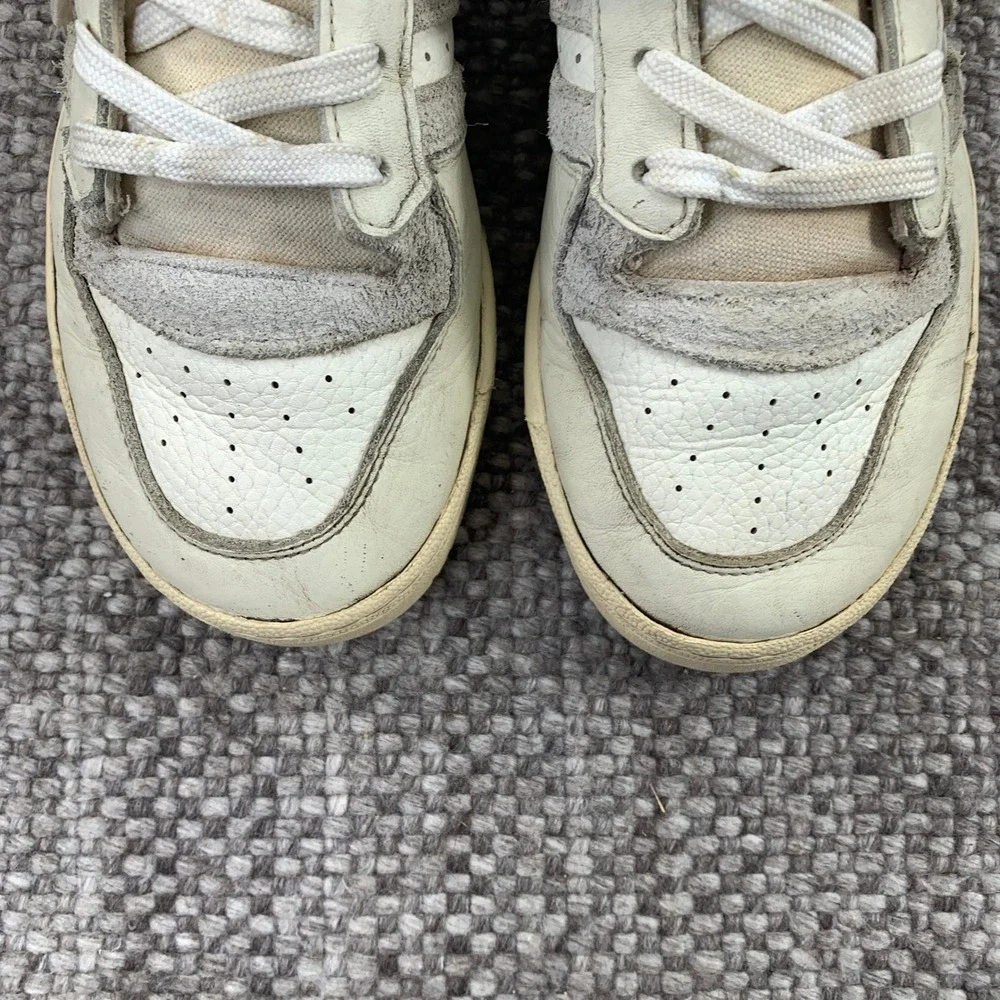 Adidas Forum Low Sneakers Mens 7.5 Off White Cream Leather IE7139 Retro